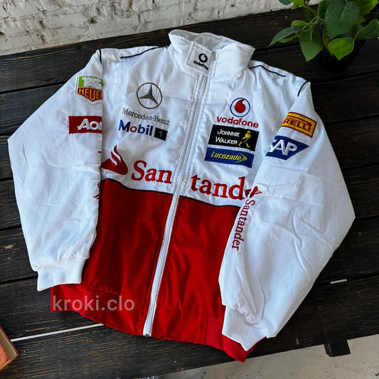 Бомбер "Ignition" white vintage