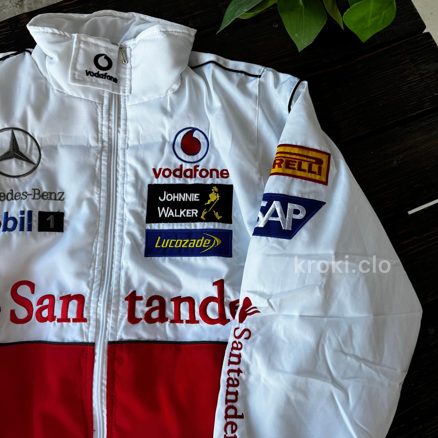 Бомбер "Ignition" white vintage