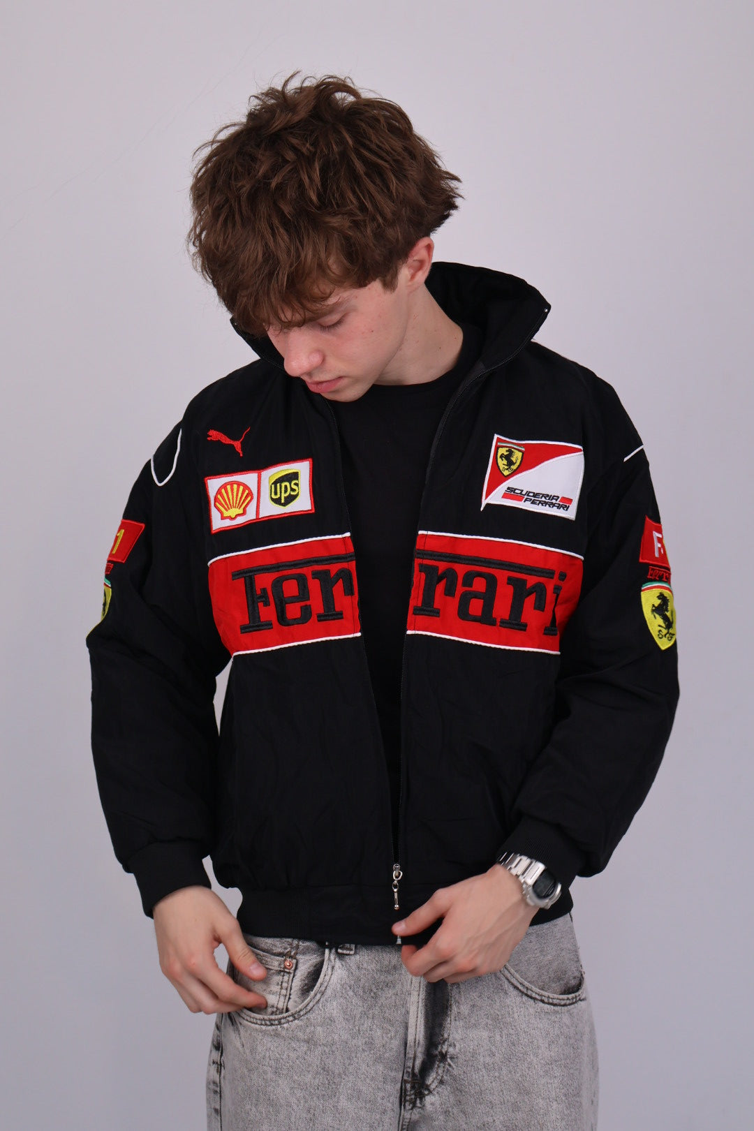 Бомбер "Blitz" black vintage